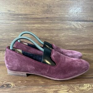 Sebago Hutton “Wine” Suede Slip-On Loafers Women’s Size 8.5 Shoes Flats